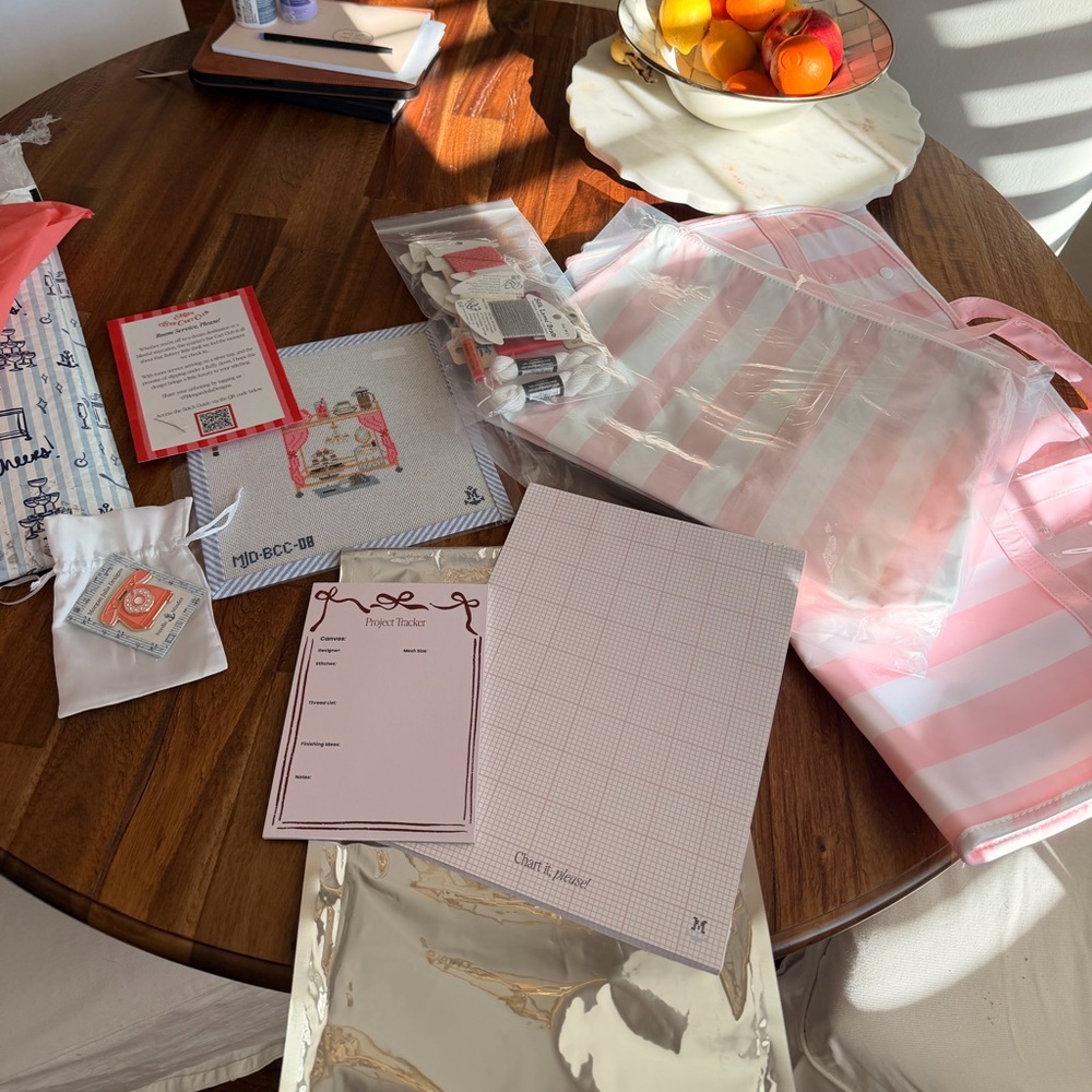 Needlepoint Canvas Morgan Julia Designs Bar Cart #8